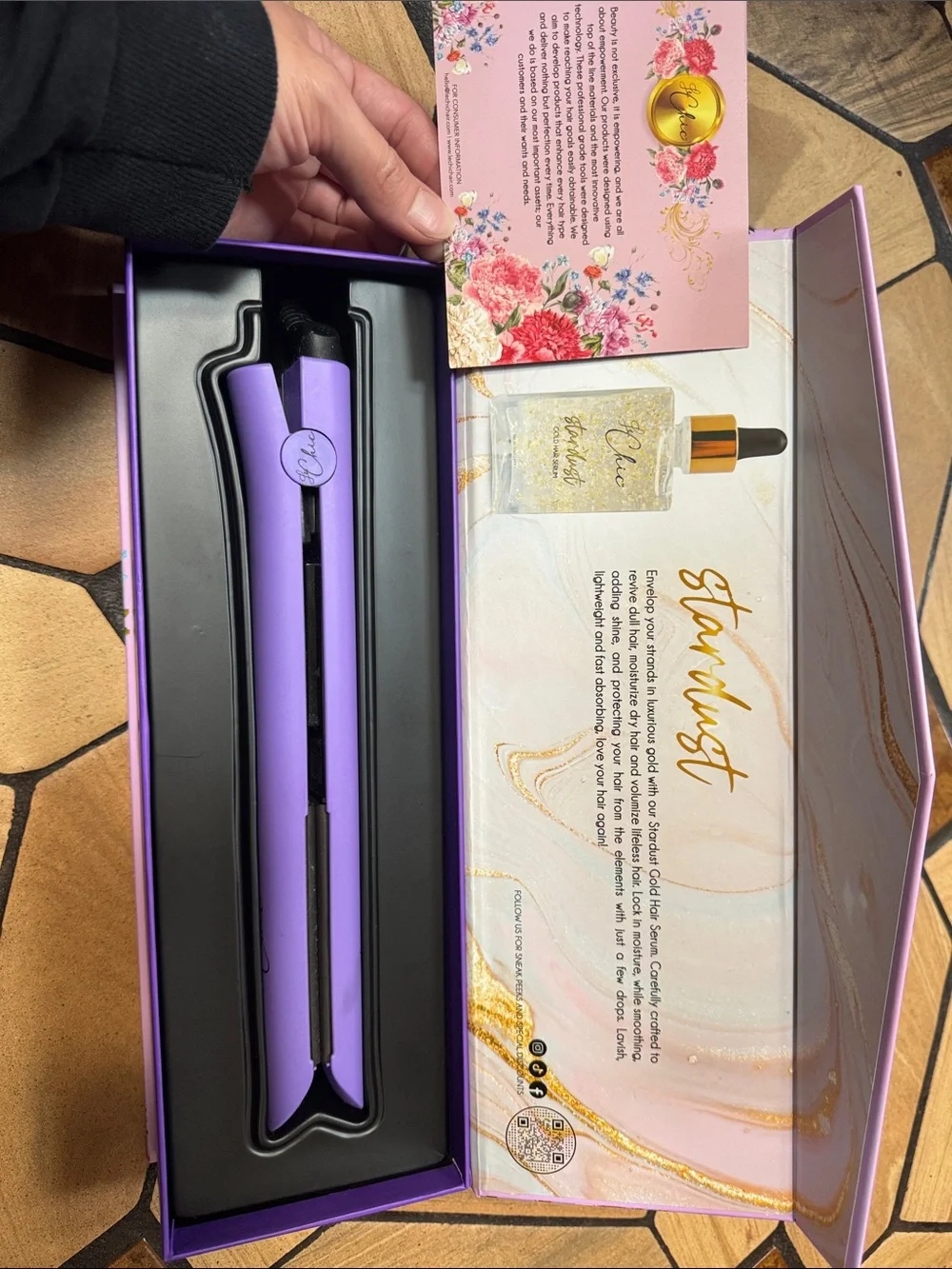 Chic IONIK Purple Ceramic Hair Straightener - Women Hair Tools